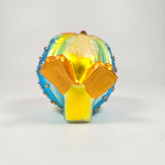 Beautiful Pier 1 one Imports Glass Owl Ornament‎ Christmas Bejeweled Glitter - Picture 6 of 8